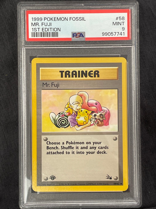 1999 Pokémon Fossil Mr. Fuji 1st Edition # 58 Mint 9 PSA