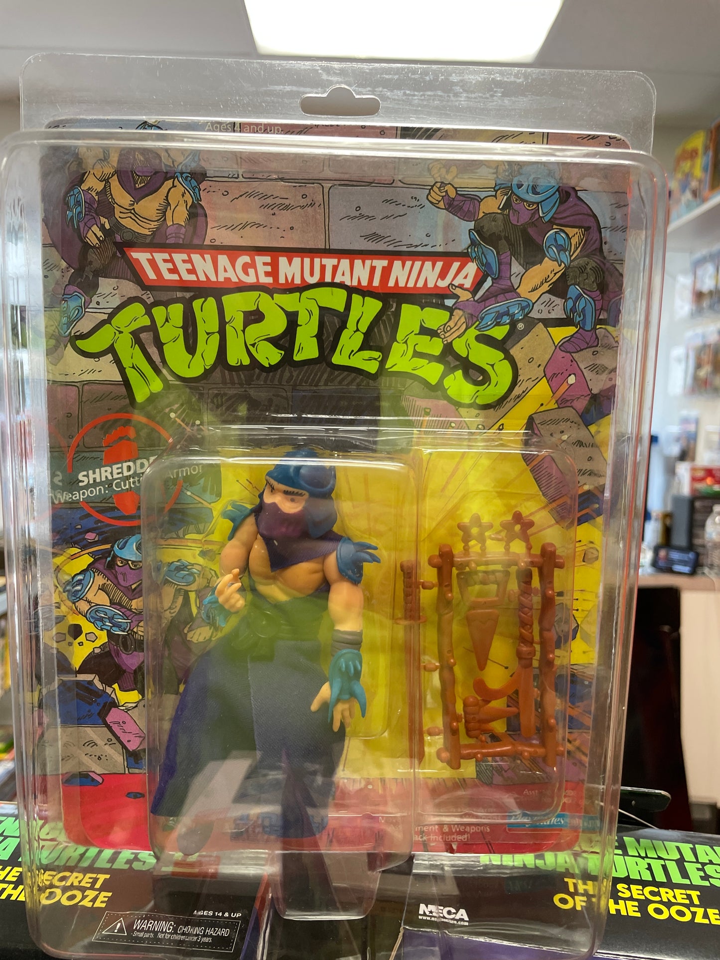 Teenage Mutant Ninja Turtles Shredder Unpunched Playmates 10 back