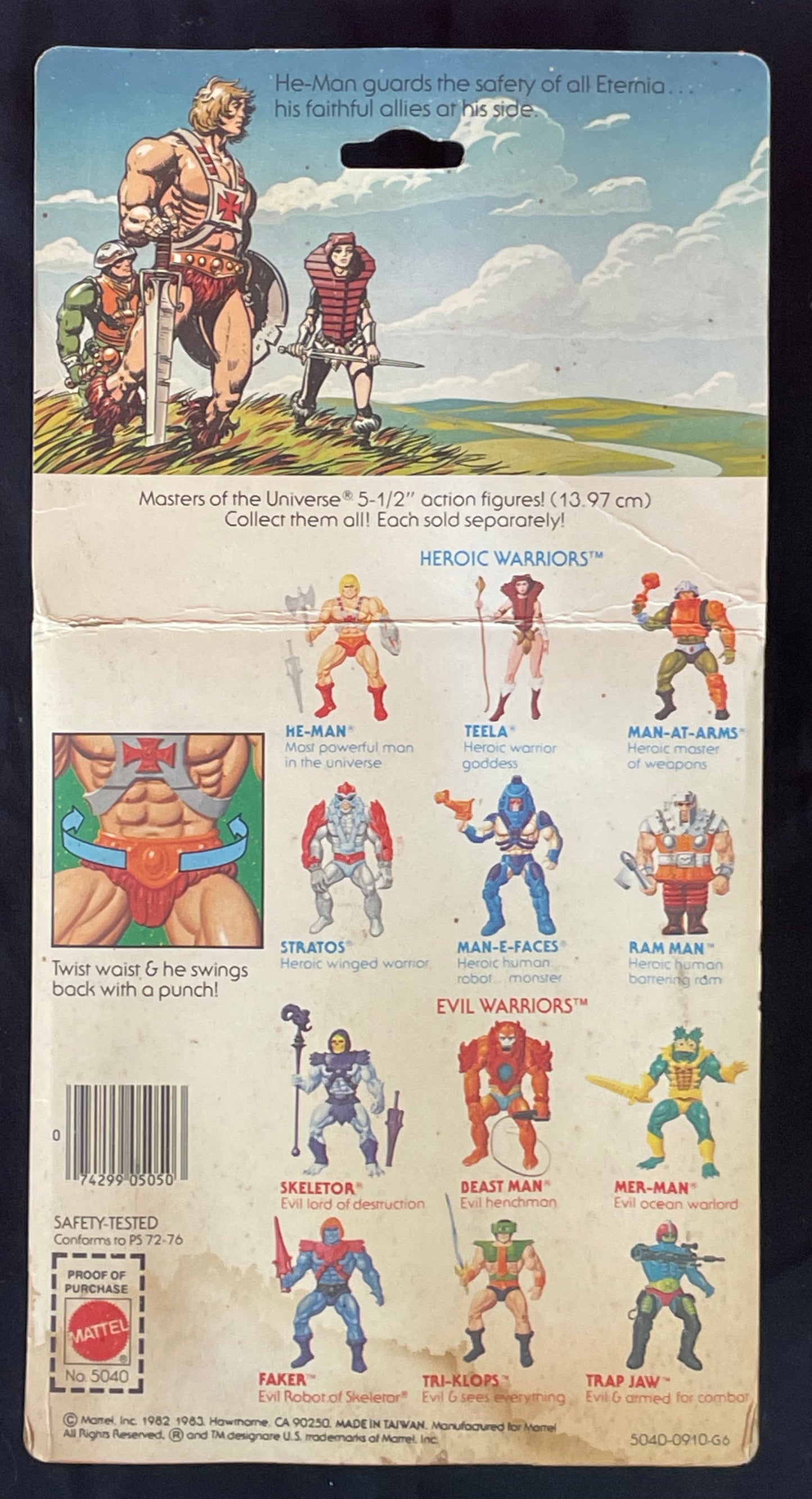 Masters of the Universe   He-Man vintage action figure sealed MOC