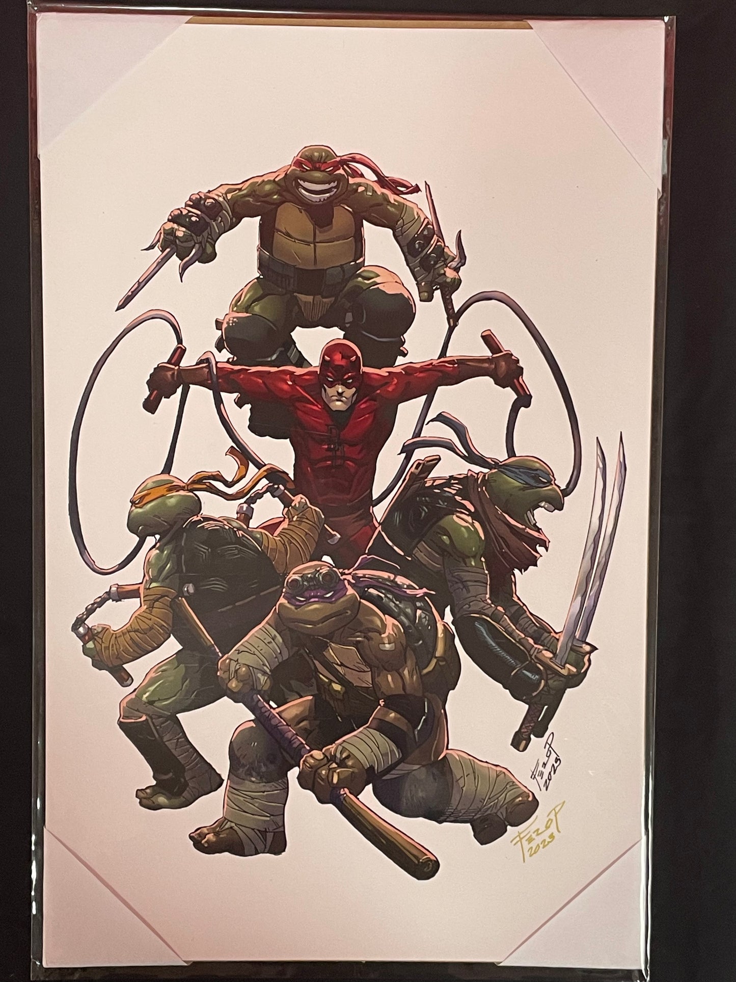 TMNT Daredevil O/A by Fero P. With exclusive 11x17 signed print by TMNT artist Fero P.