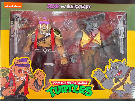 TMNT Teenage Mutant Ninja Turtles Bebop and Rocksteady NECA action figure 2 pack