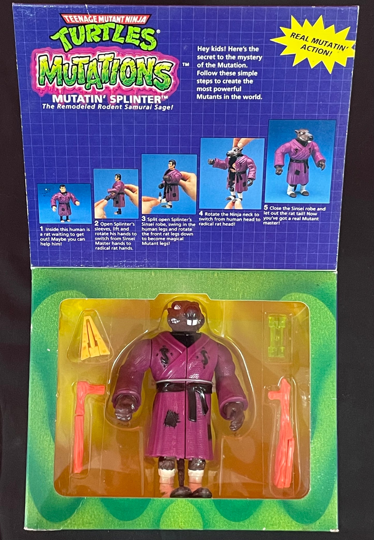 TMNT Mutatin’ Splinter 1984 vintage action figure MIB