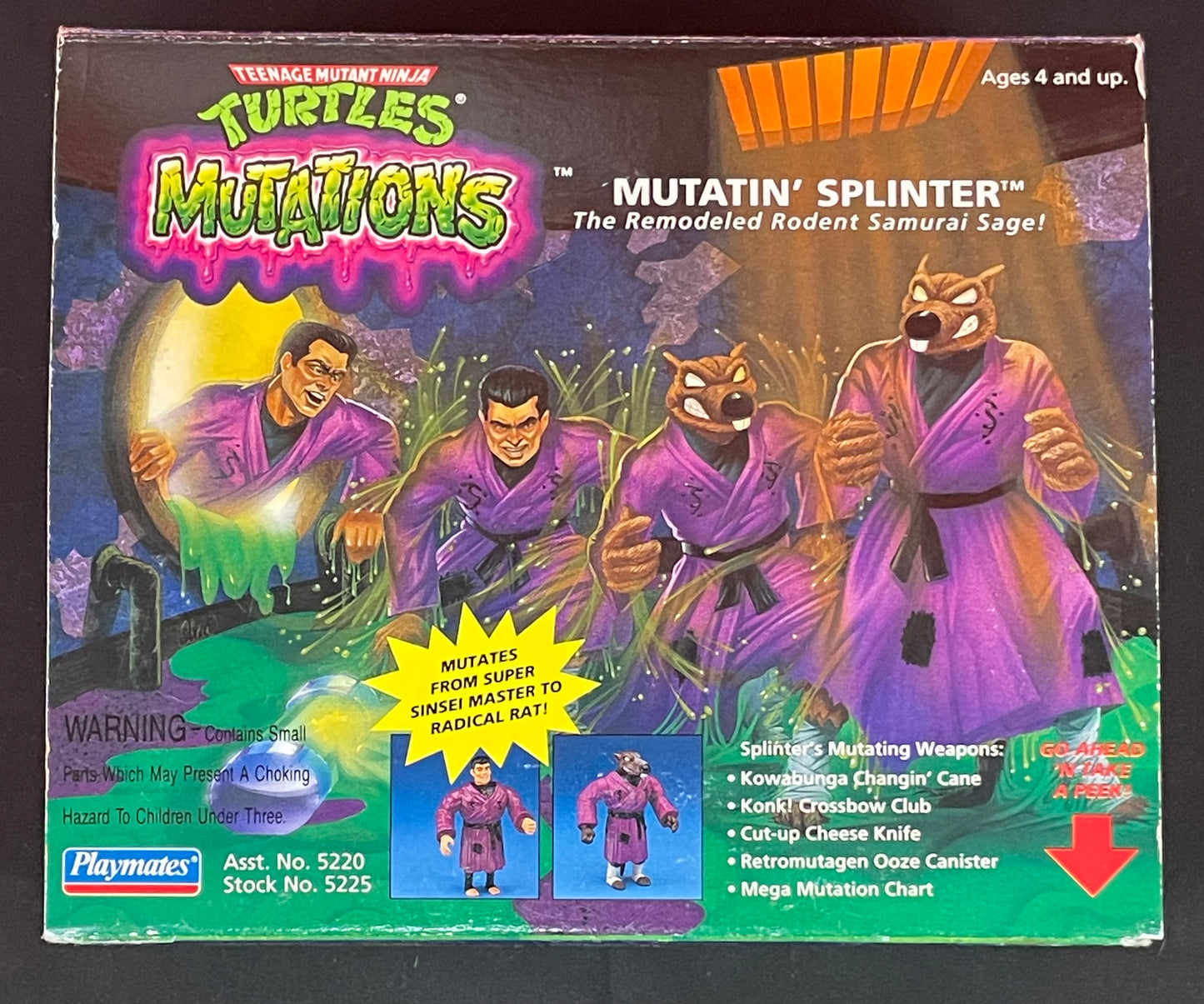 TMNT Mutatin’ Splinter 1984 vintage action figure MIB