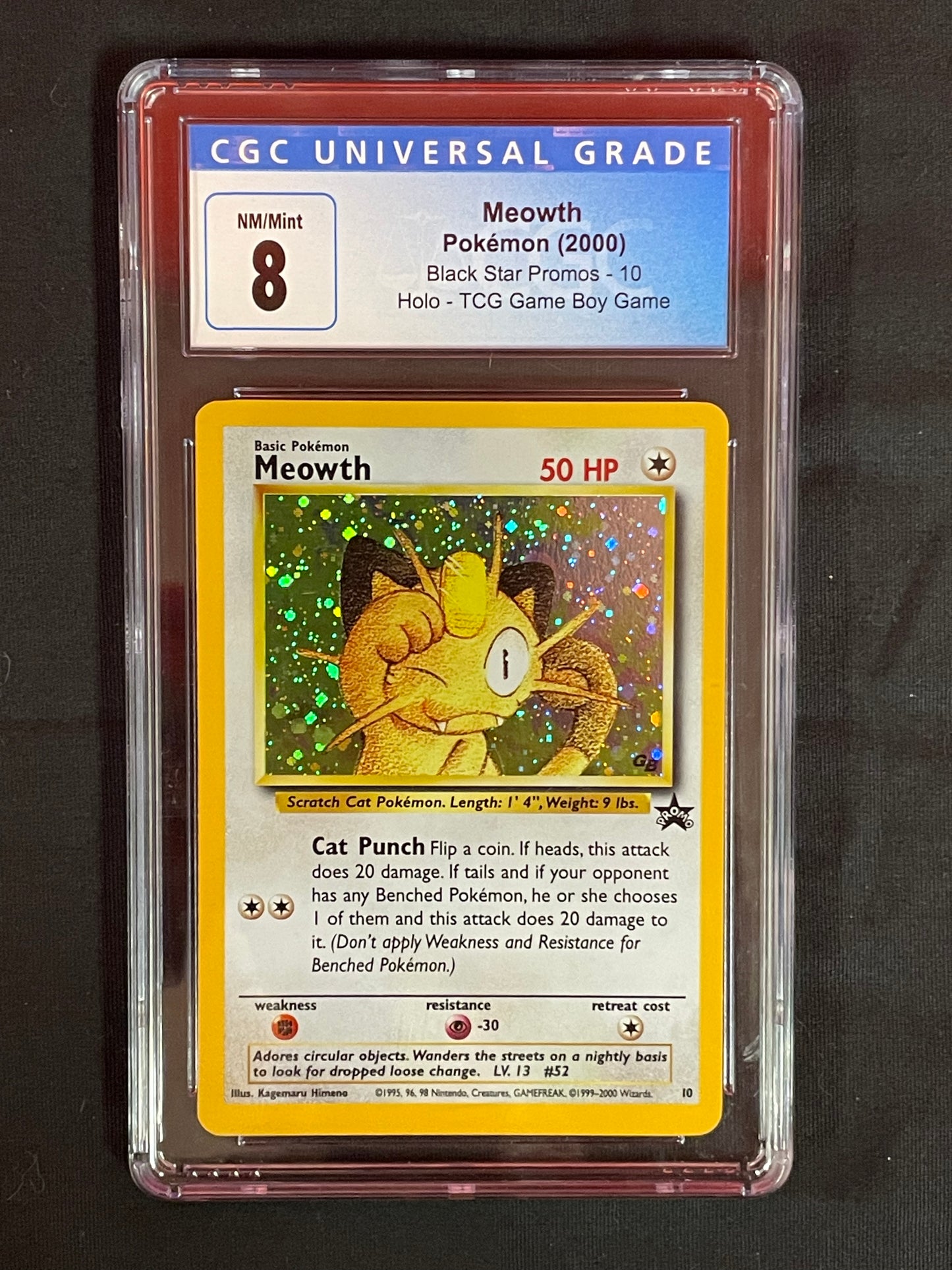 Meowth Pokémon (2000) Holo CGC NM 8