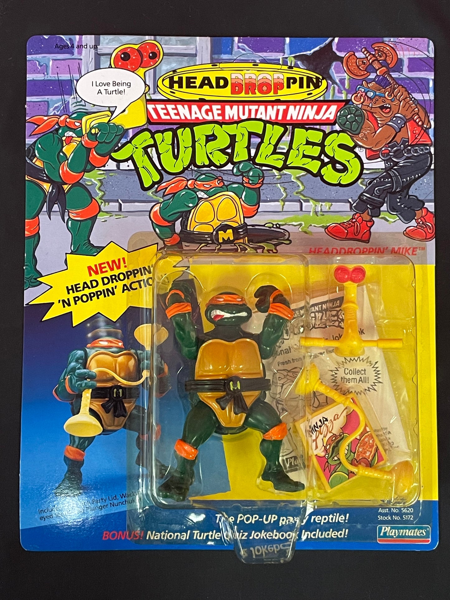 TMNT Head Dropping Michelangelo 1991 MOC