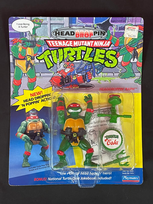 TMNT Head Dropping Raphael 1991 MOC vintage figure