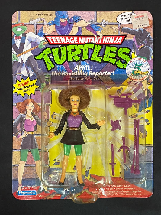 TMNT April O’Neil The Ravishing Reporter 1992 MOC Unpunched Vintage Action Figure