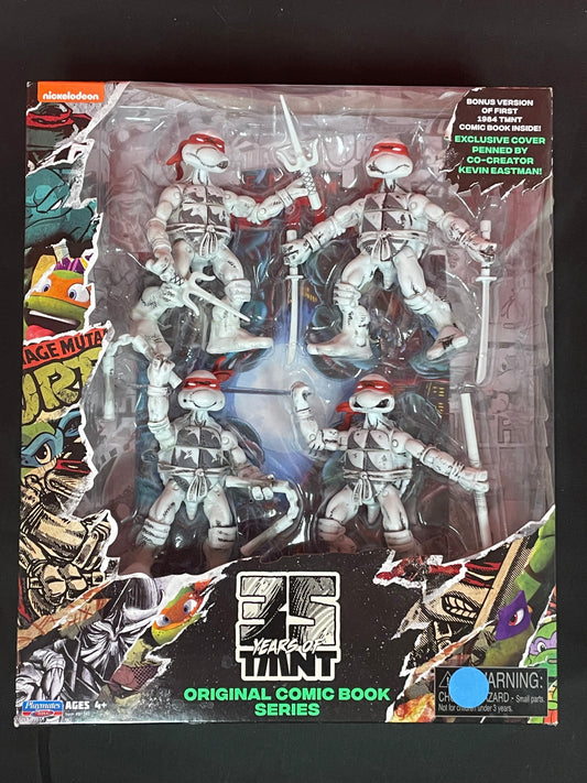 TMNT 35th Anniversary Original Comic series action figures by Playmates w/ Comic Book