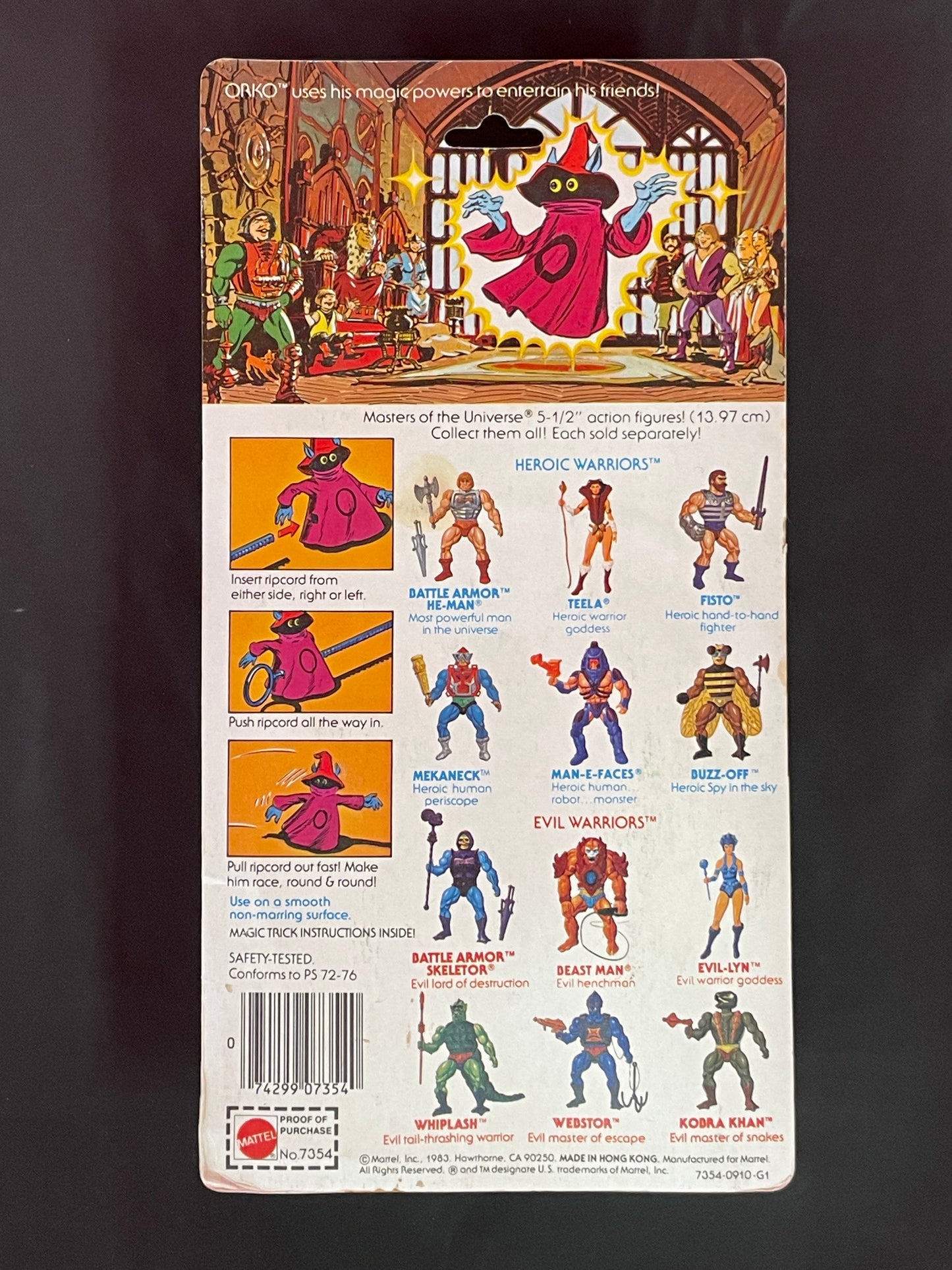 Masters of the Universe Oroko vintage action figure 1983 Sealed